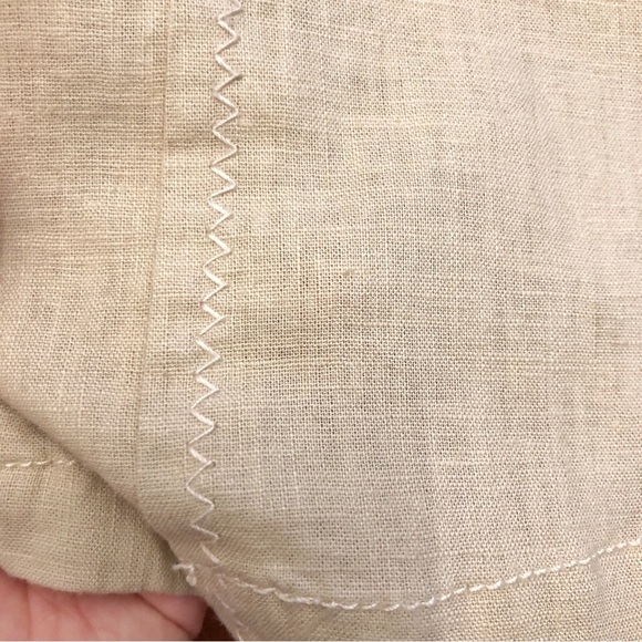 Dalia Collection Cream Beige Earthy Minimalist Boho Midi A Line Skirt. XL 12 - Picture 6 of 15